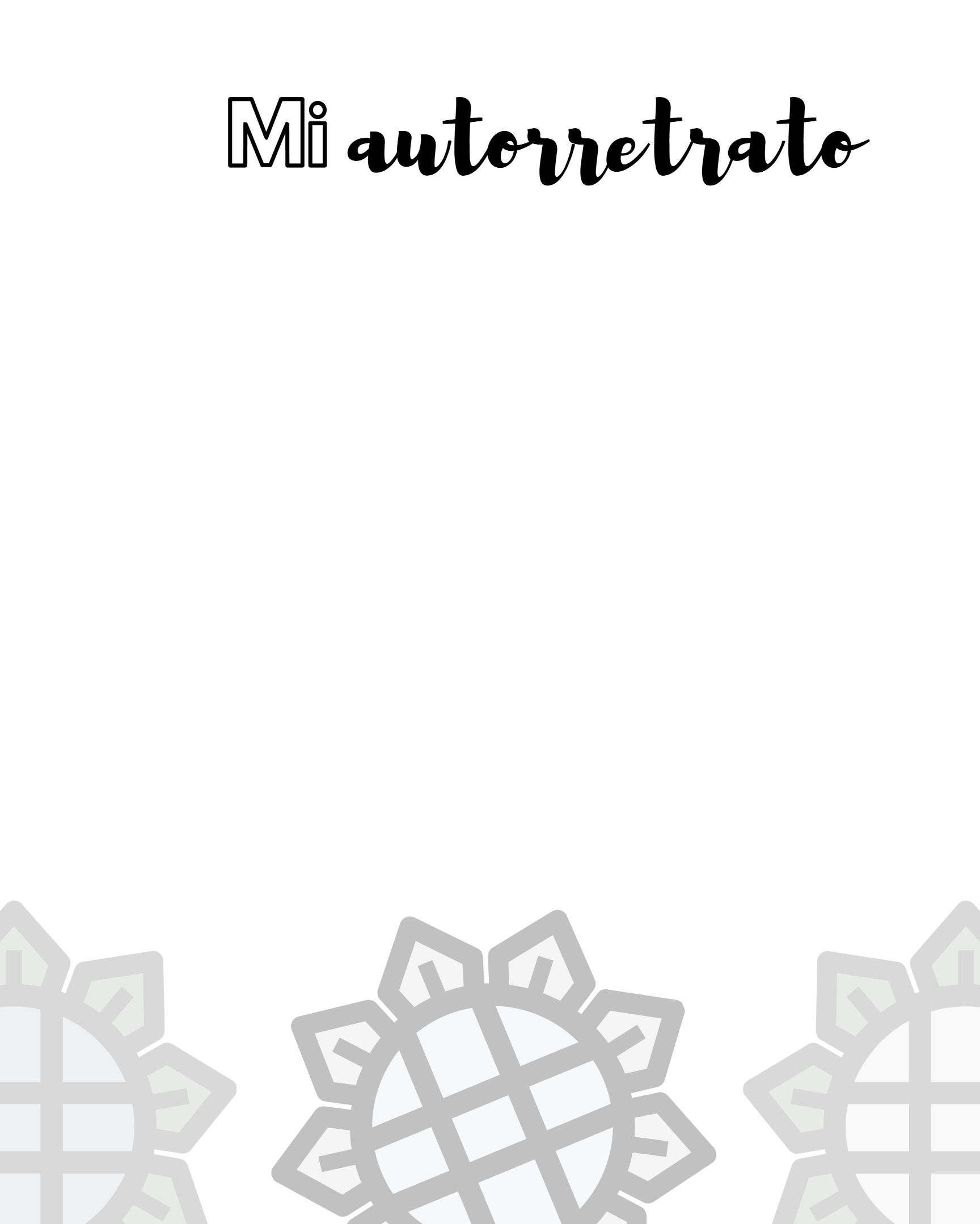 Mi autorretrato — espacio para crear