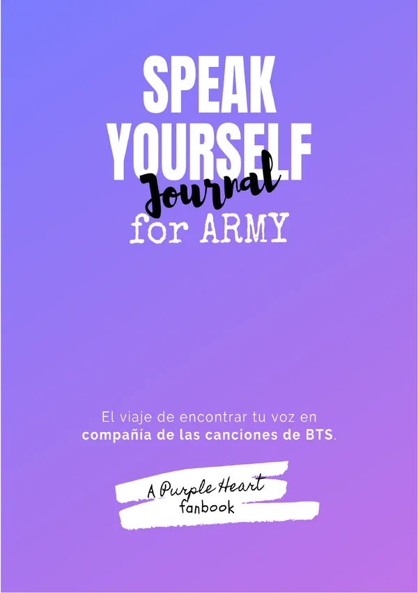 Portada — Speak Yourself Journal para ARMY