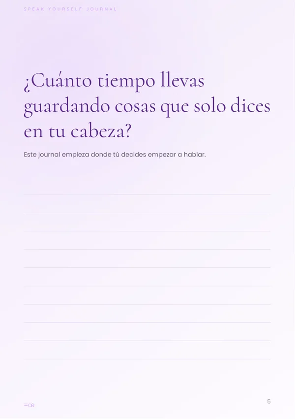 ¿Cuánto tiempo llevas guardando cosas que solo dices en tu cabeza?